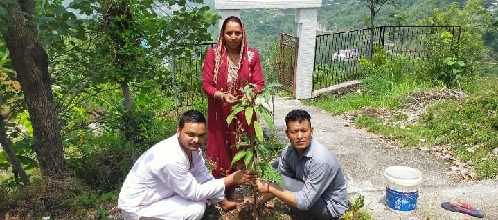 राजा VirBhadra Singh की स्मृति में लगाए फलदार वृक्ष राजा VirBhadra Singh की स्मृति में लगाए फलदार वृक्ष
